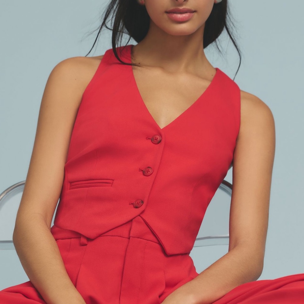 Maeve Slim Cropped Suiting Vest - Women’s size M
